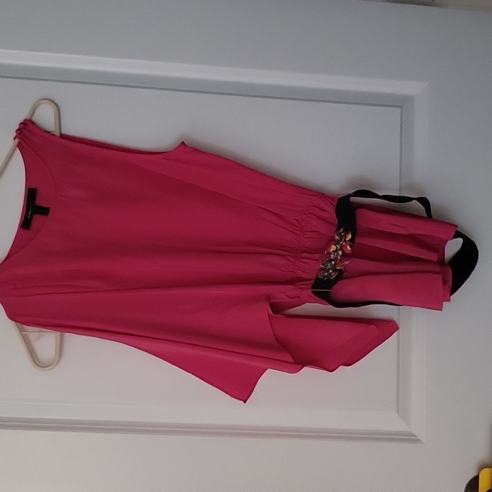 BCBG small size pink Asymmetrical top one shoulder off